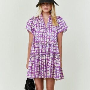 Hunter Bell Merritt Dress in Lavender Cobblestone size XS